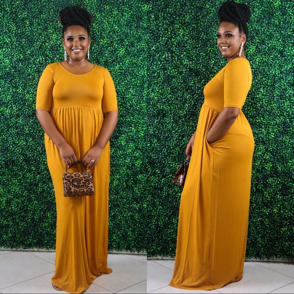 Maxi Dress 💛 S M L XL - Picture 1 of 2